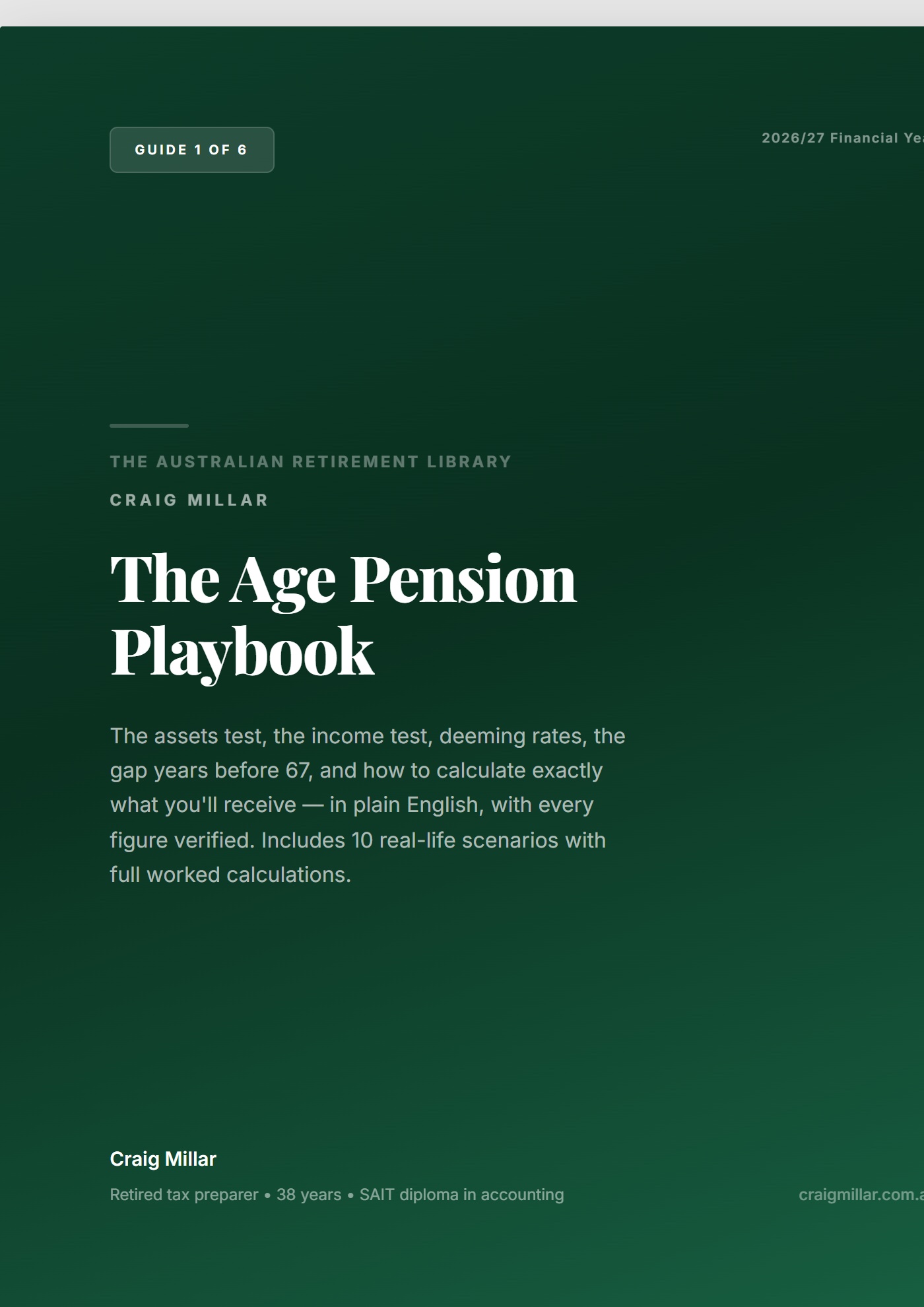 The Age Pension Playbook — guide cover