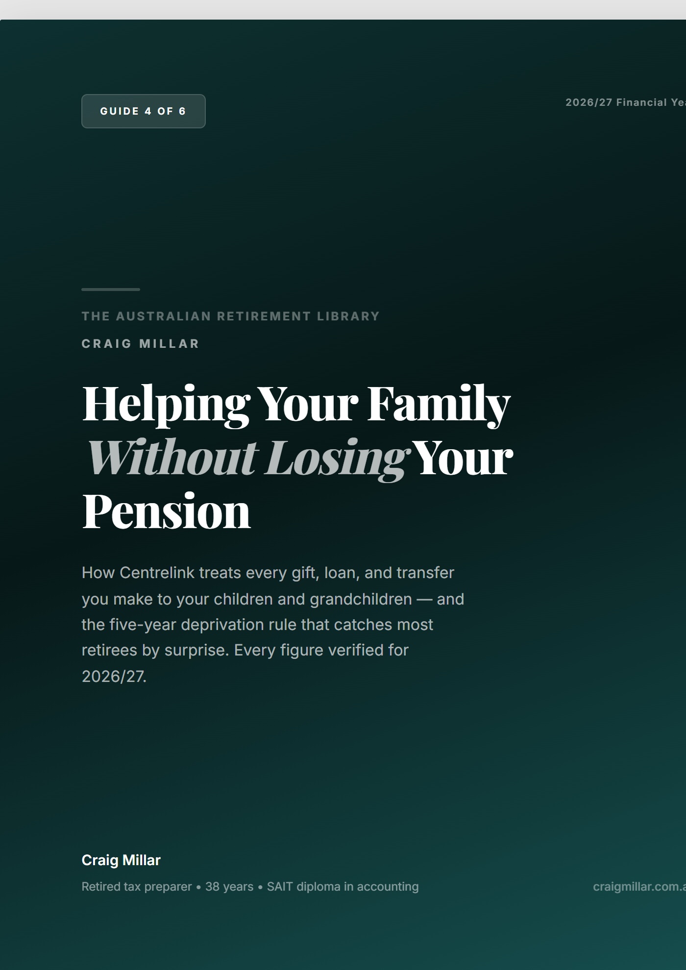 Helping your family without losing your pension — guide cover