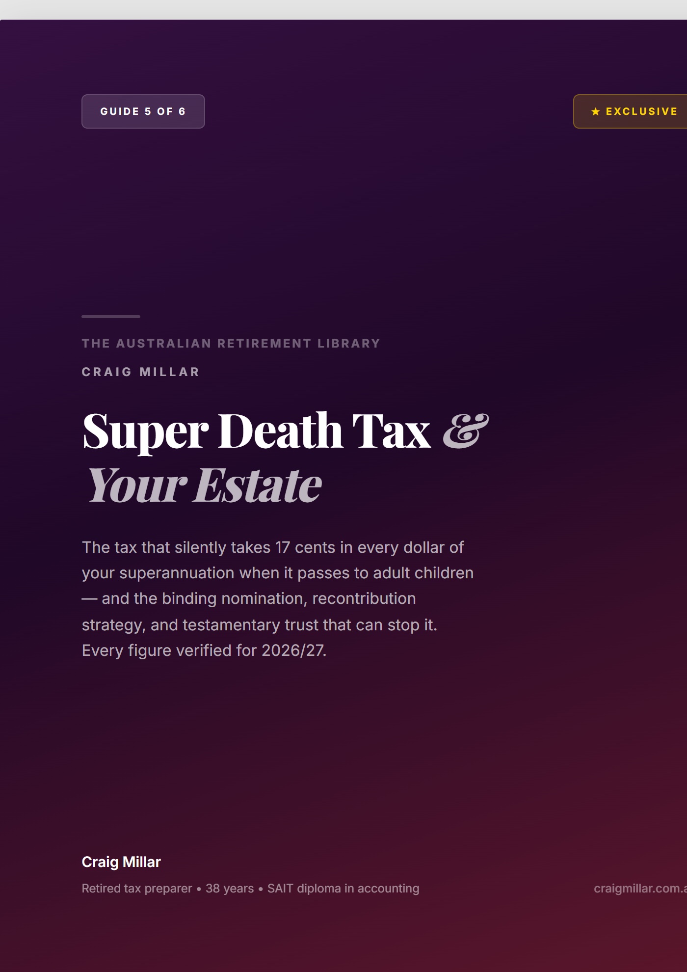 Super death tax and your estate — guide cover