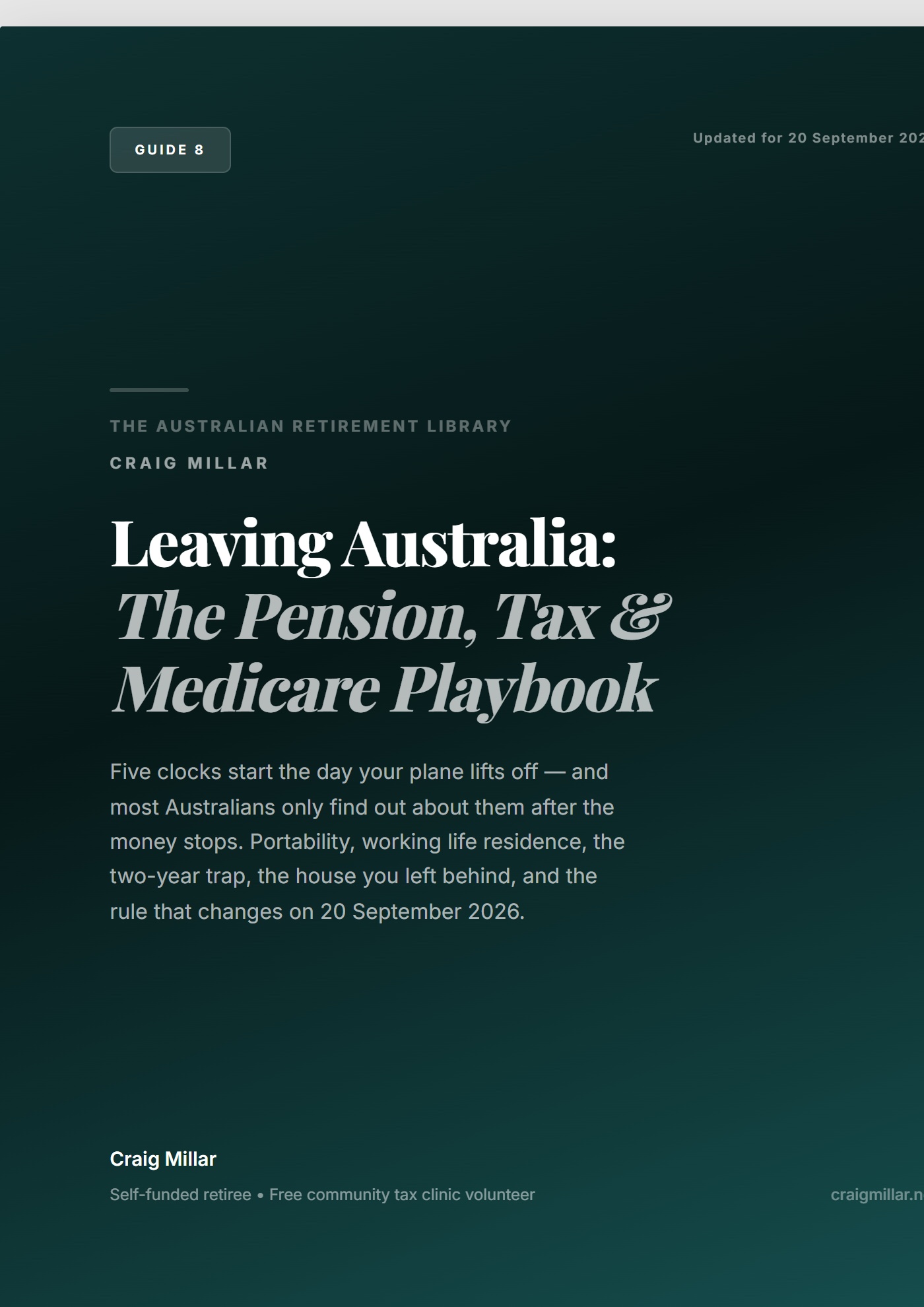 Leaving Australia: the pension, tax and Medicare playbook — guide cover